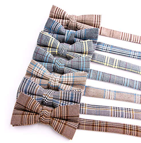 Spring Notion Boys' Glen Plaid Cotton Bow Tie4