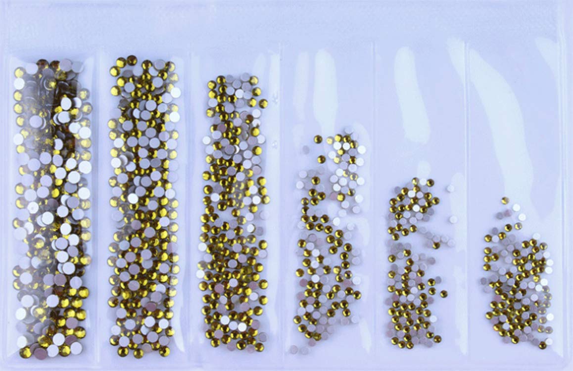 Ranvi 7200 Pieces(6 Grid)5 Pack of Nail Art Rhinestone Decoration Style4
