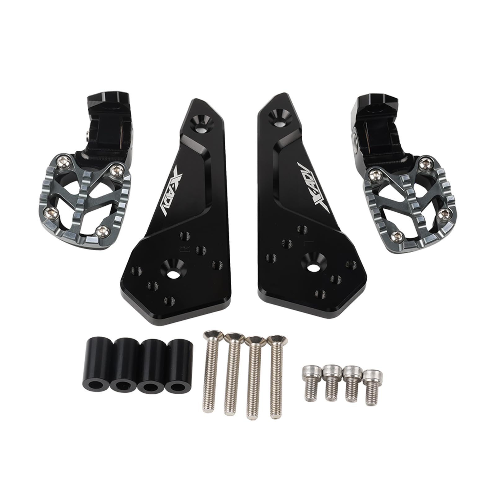 Repose-pieds Pliables Arrière Pour Honda X-ADV 750 (2021-2024) - Aluminium CNC Noir - Montage Facile, Sécurité Verrouillage