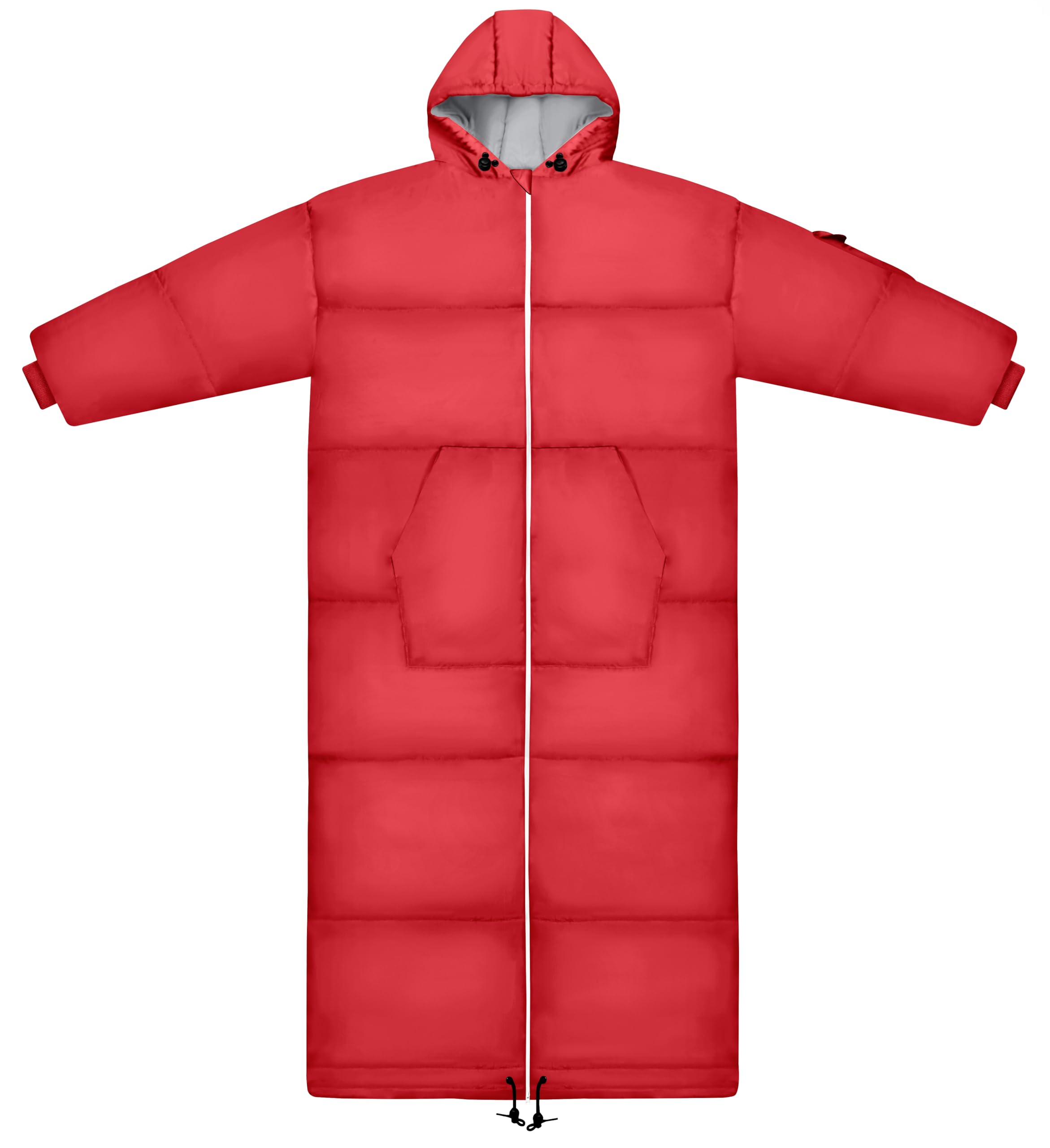 Thermotuff Wearable Sleeping Bag with Dual Hoodie, Long Sleeves, Pockets & Adjustable Drawstring - Ideal for Camping, Cold Weather Hiking, and Stadium