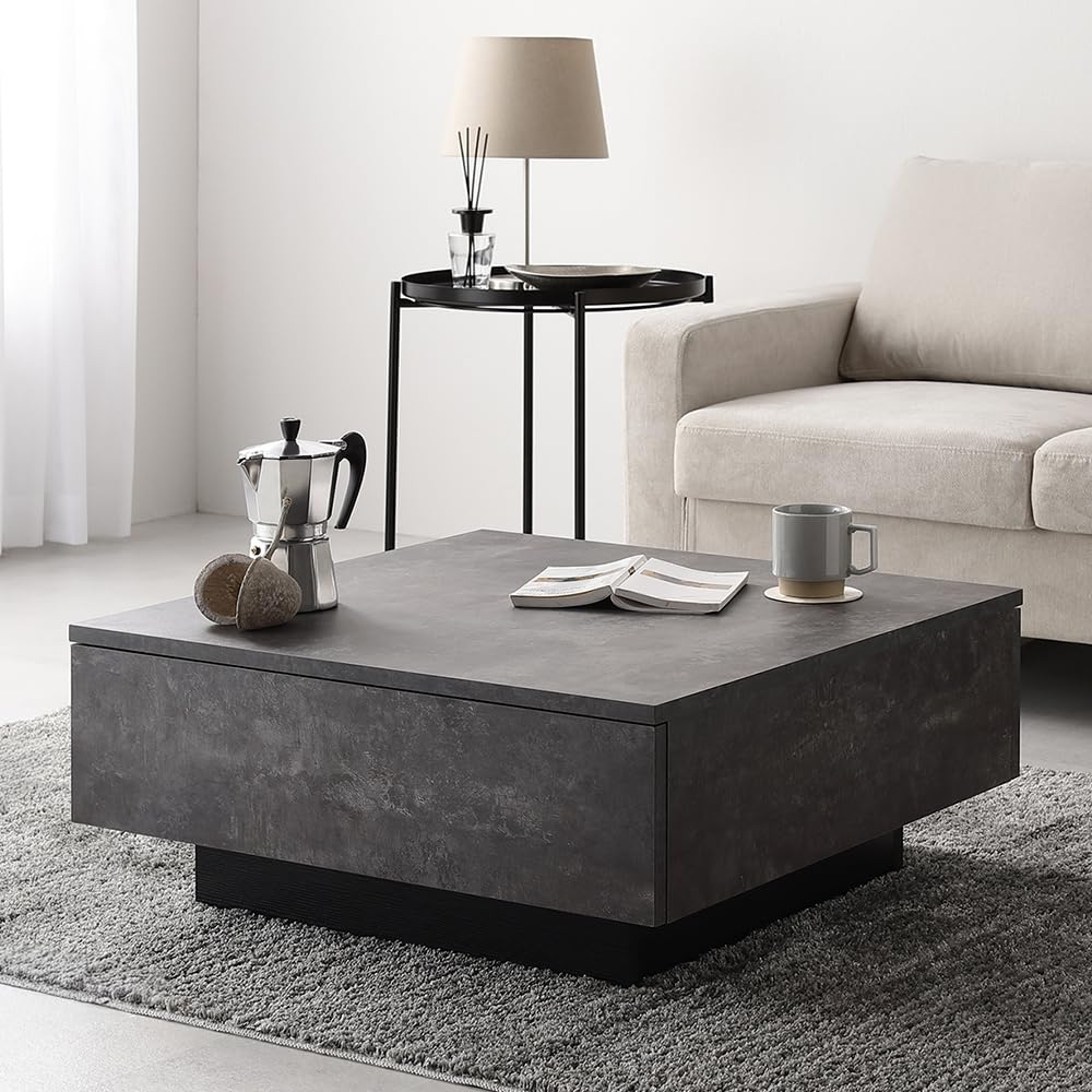 専用　週末割引！　早い者勝ち　グレー 石目調 ローテーブル 引き出し2杯付き 専用 週末割引！ 早い者勝ち グレー 石目調 ローテーブル 引き出し2杯付き