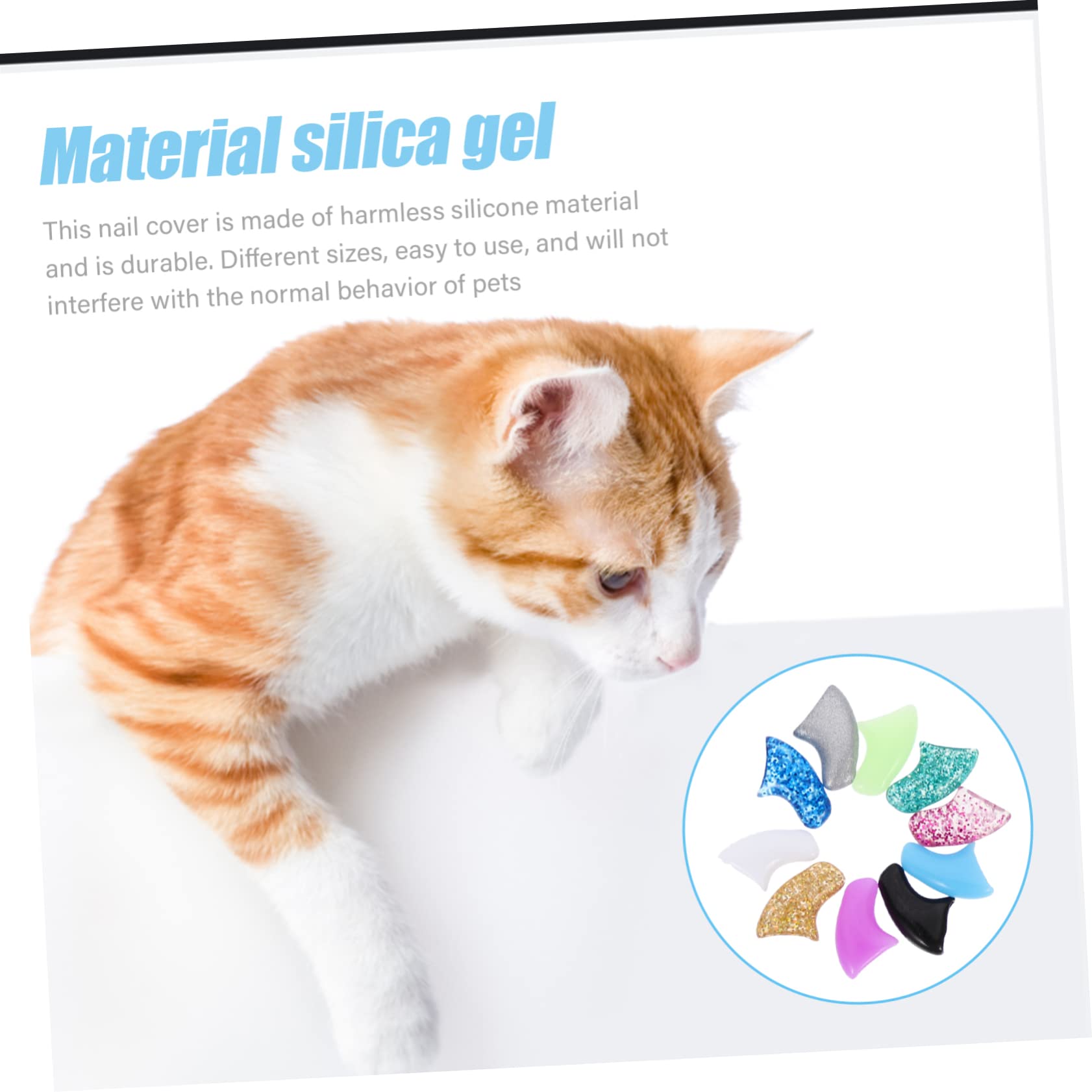 Mipcase 40sätze Pet Nail Covers Für Katzen Und Hunde Teiliges Aus Langlebigem Silikon Für Krallenschutz Und Möbelbewahrung Einfach Und Sicher Zu Tragen