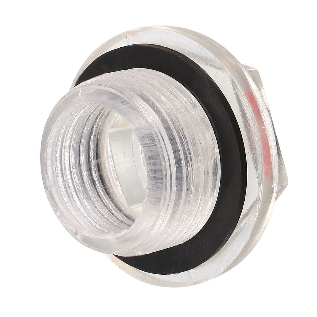 M METERXITY Plastica Olio Livello Mirino Vetro con O-Ring - Aria Compressore Raccordi Verifica Livello Olio della pompa, Applica Serbatoio (G3/4, Trasparente, Nero, Rosso)