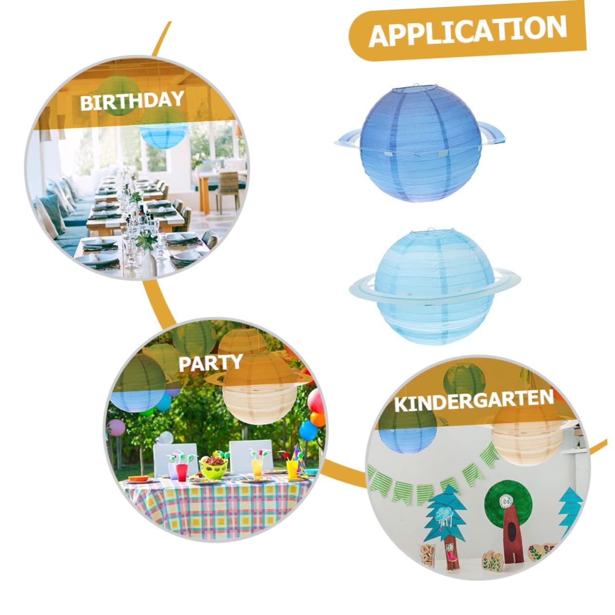 Cabilock 4 Sätze Teiliges Planeten Papierlaternen Hängend Weltraum Partydekoration Reißfestes Papier Solar System Thema Für Kindergeburtstag Kindergarten Wohnzimmer Moderne Deko 2 Stück * 4