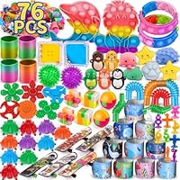 AmyBenton 76PCS Party Bag Fillers, Goodie Loot Bag Pinata Fillers, Classroom Prizes Rewards, Unisex Party Favours for Birthday, Pass the Parcel Prizes for Boys Girls