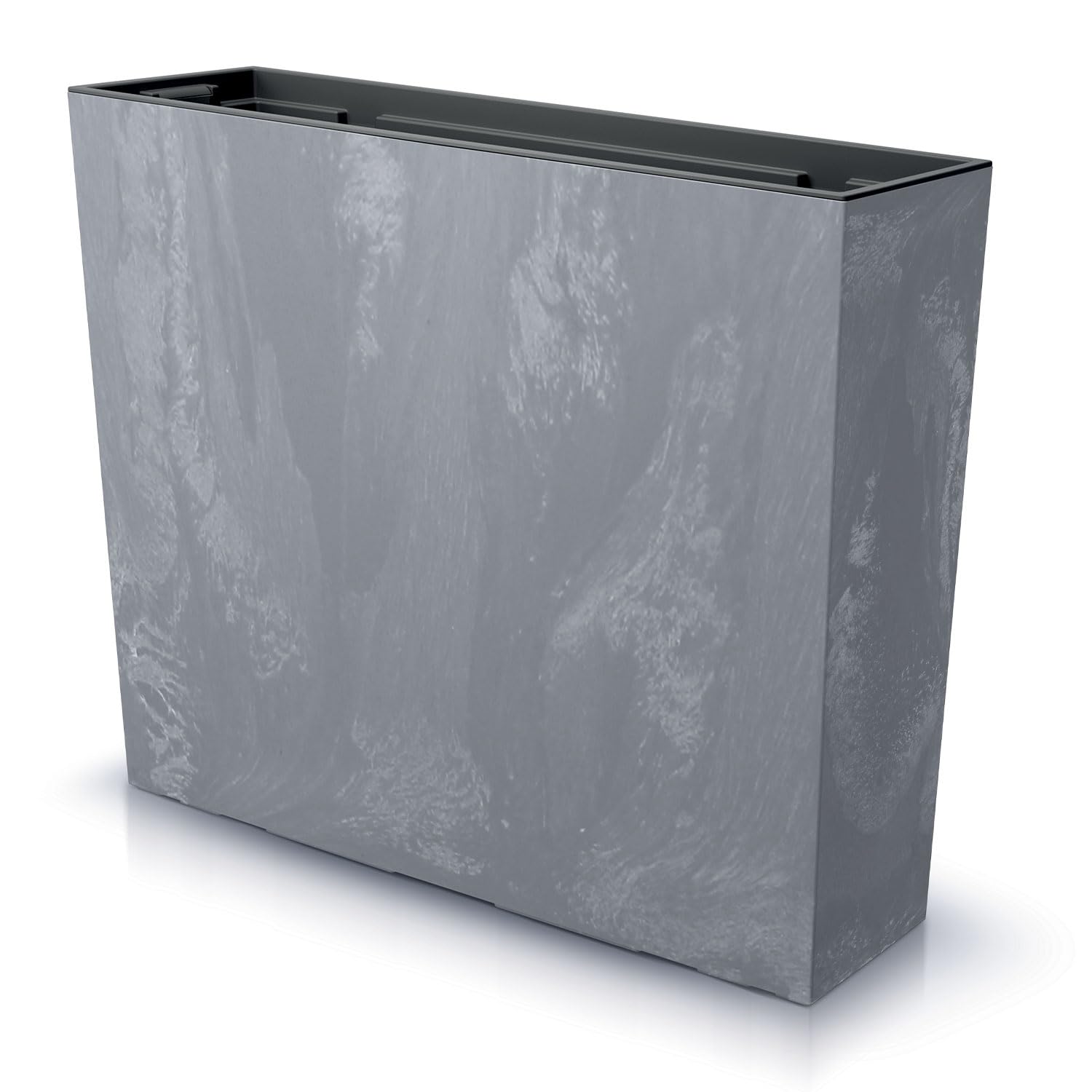 IMJ-Global - Pot de Fleur Interieur Exterieur Beton Effect (58x18x 49,8 cm - 44 litres) Bac Plastique Rectangulaire pour Plante. Pots de Fleurs pour Décorer la Maison ou être Exposé à l'Extérieur