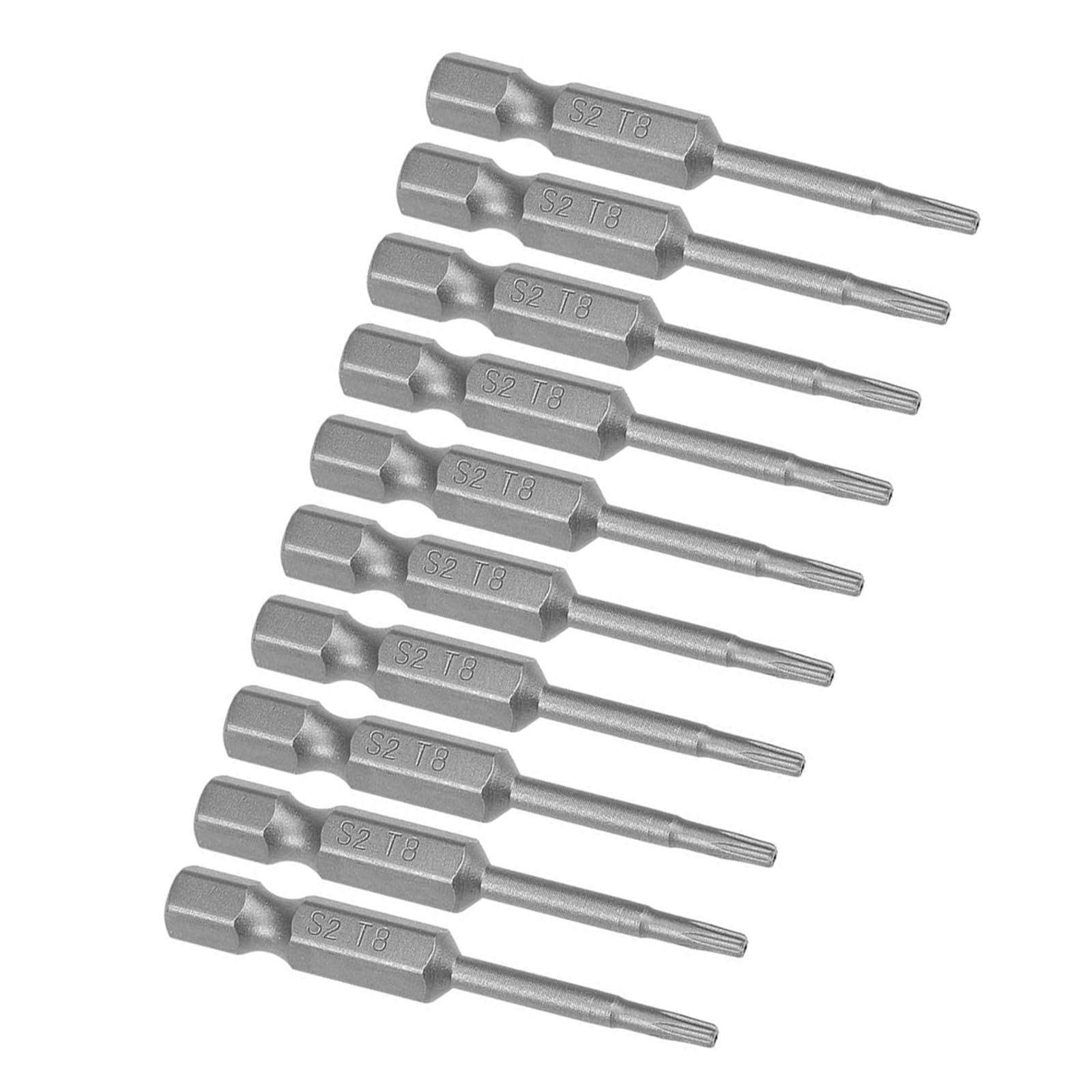 MACHSWON 10 Pcs T8 Magnetic Torx Screwdriver Bits, 1/4 Inch Hex Shank 2-inch Length S2 Security Tamper Proof Screw Driver Kit Tools — image 1