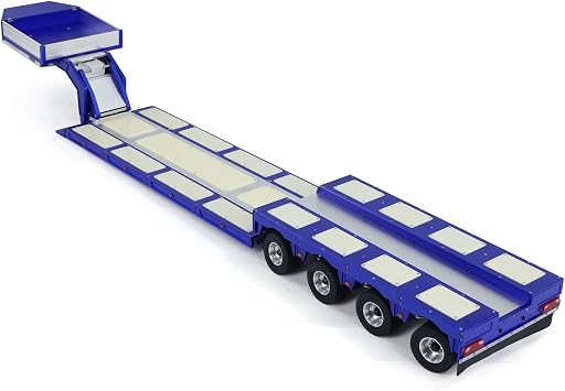 TOUCAN RC HOBBY 1/14 Metal Heavy 4-axle Steering Remote Control Trailer 999 for RC Tractor Truck for Ages 14+