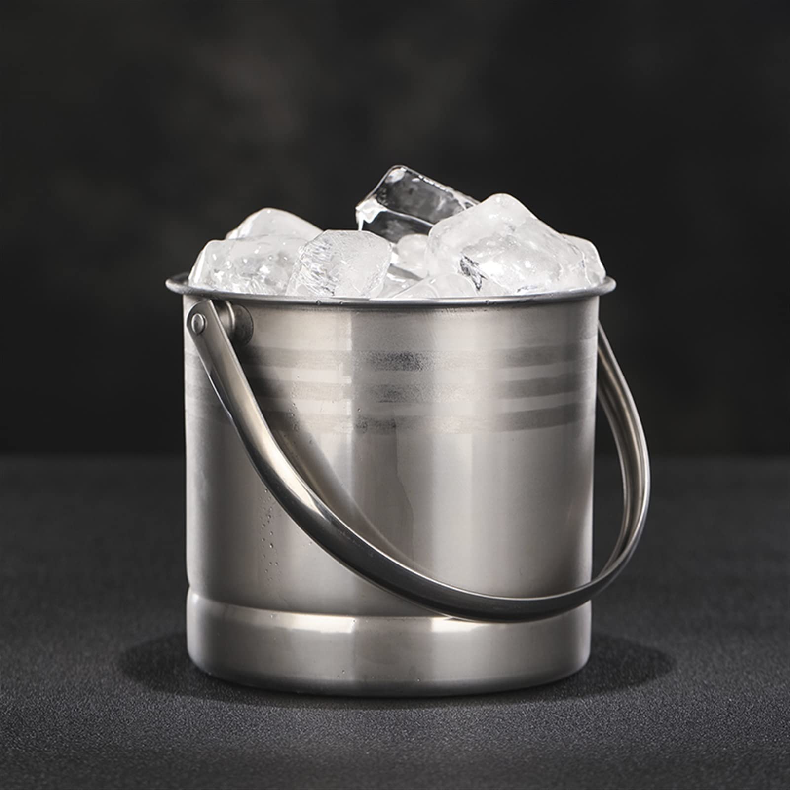 Saturey EIN Eiskübel Edelstahl-EIS-Eimer-Behälter, Bar Eiskübel Service for Home Bar, die Bier und Wein kühlt Eiskühler Sektkühler Eiswürfelbehälter