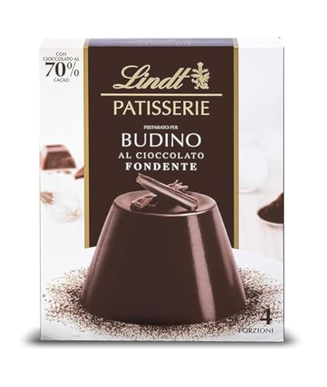 Lindt Dark Chocolate Pudding 70% Cacao, 4 Servings, 95g