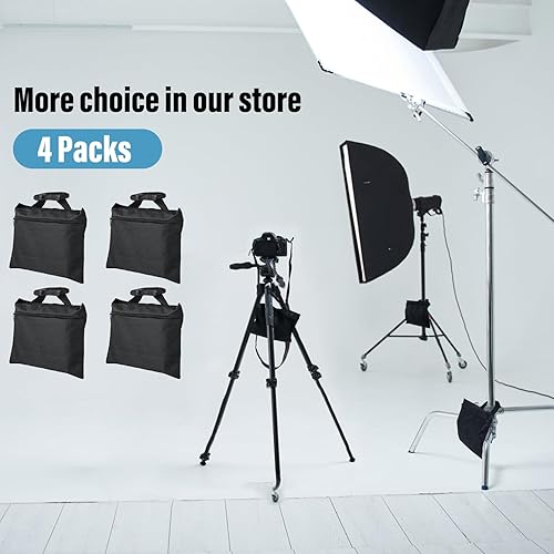 Miniatura 2 de Sacos de arena 4 paquetes con 4 bolsas de polietileno, bolsas de arena resistentes, bolsas de arena para peso con cremallera y correas de hebilla