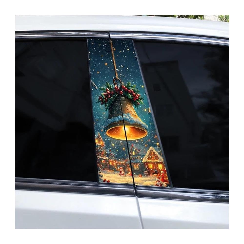 Body Parts 2pcs Car Door Pillar Stickers DIY Holiday Decoration Decals(C)
