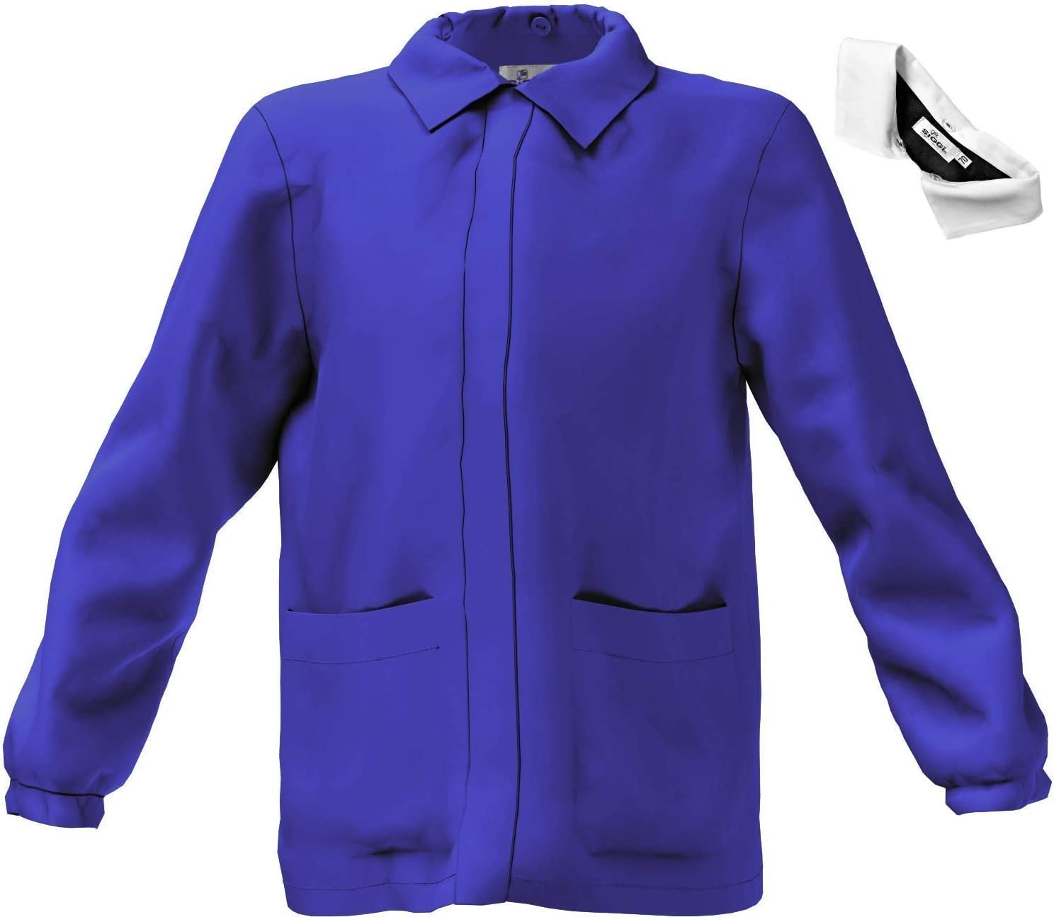 Grembiule Bambino Asilo, Chiusura Zip, colore Azzurro/Bianco Quadretta – Il Grembiulino