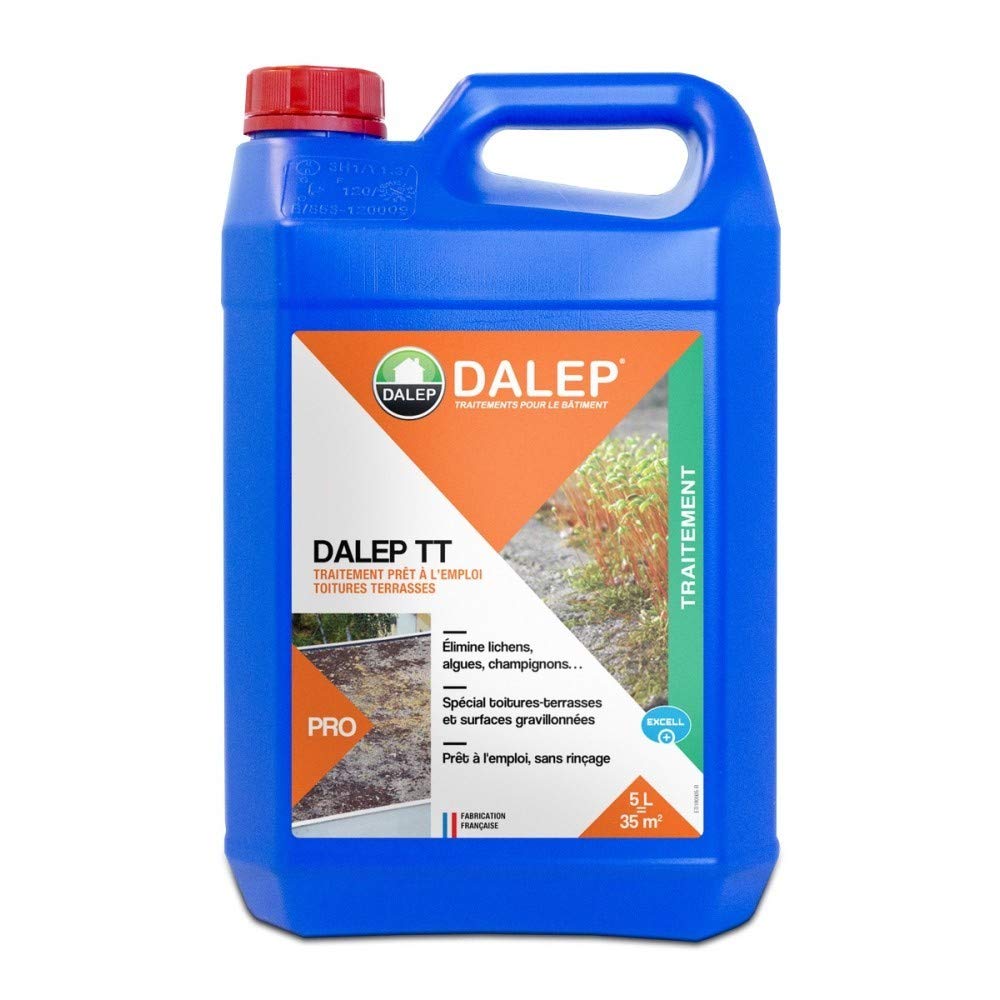 Batimousse TT Antimousse - Traitement Pour Toitures, Terrasses Et Surfaces Gravillonnées - Bidon De 5 Litres