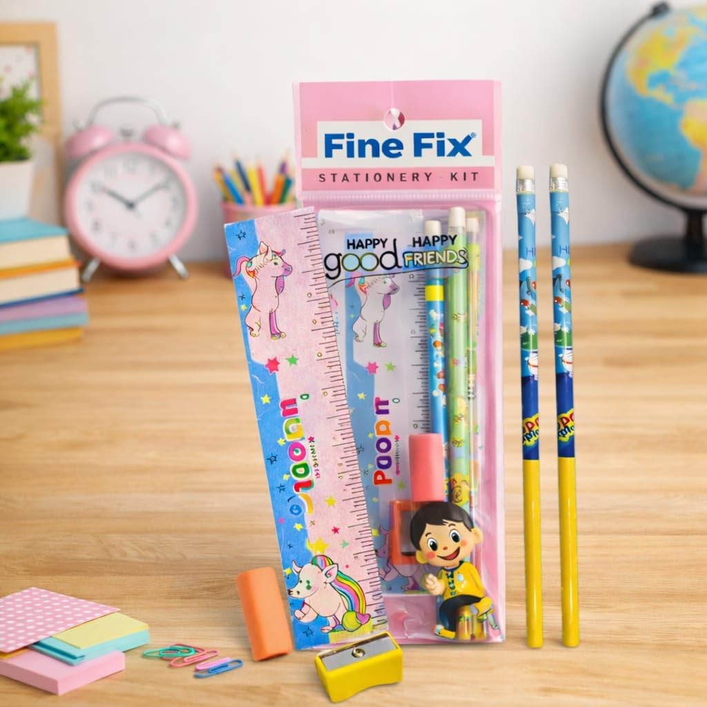 TERA 13 Navratri Kanjak Gift Set – Pencil Box with Stationery Combo For Girls, Return Gift Pack (Pack of 5 item)