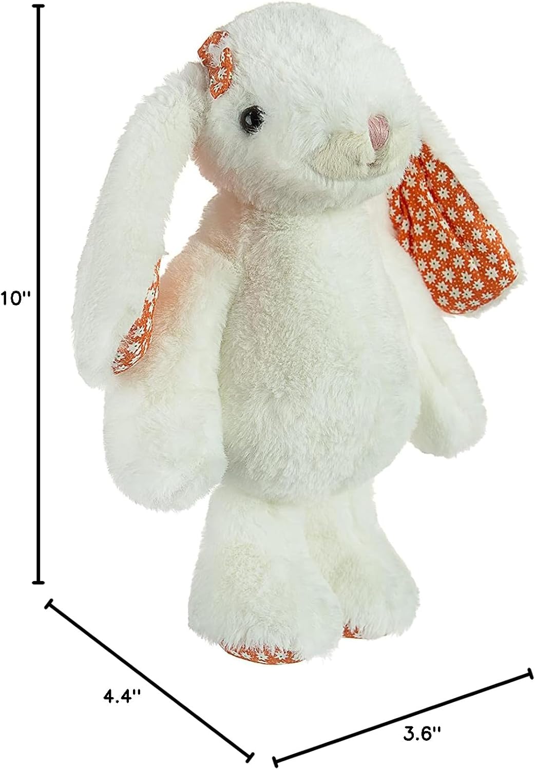DILLY DUDU Orange Blossom Bunny Rabbit Stuffed Animal Plush Toy Best Gifts 10-Inch (Cream) - Image 7