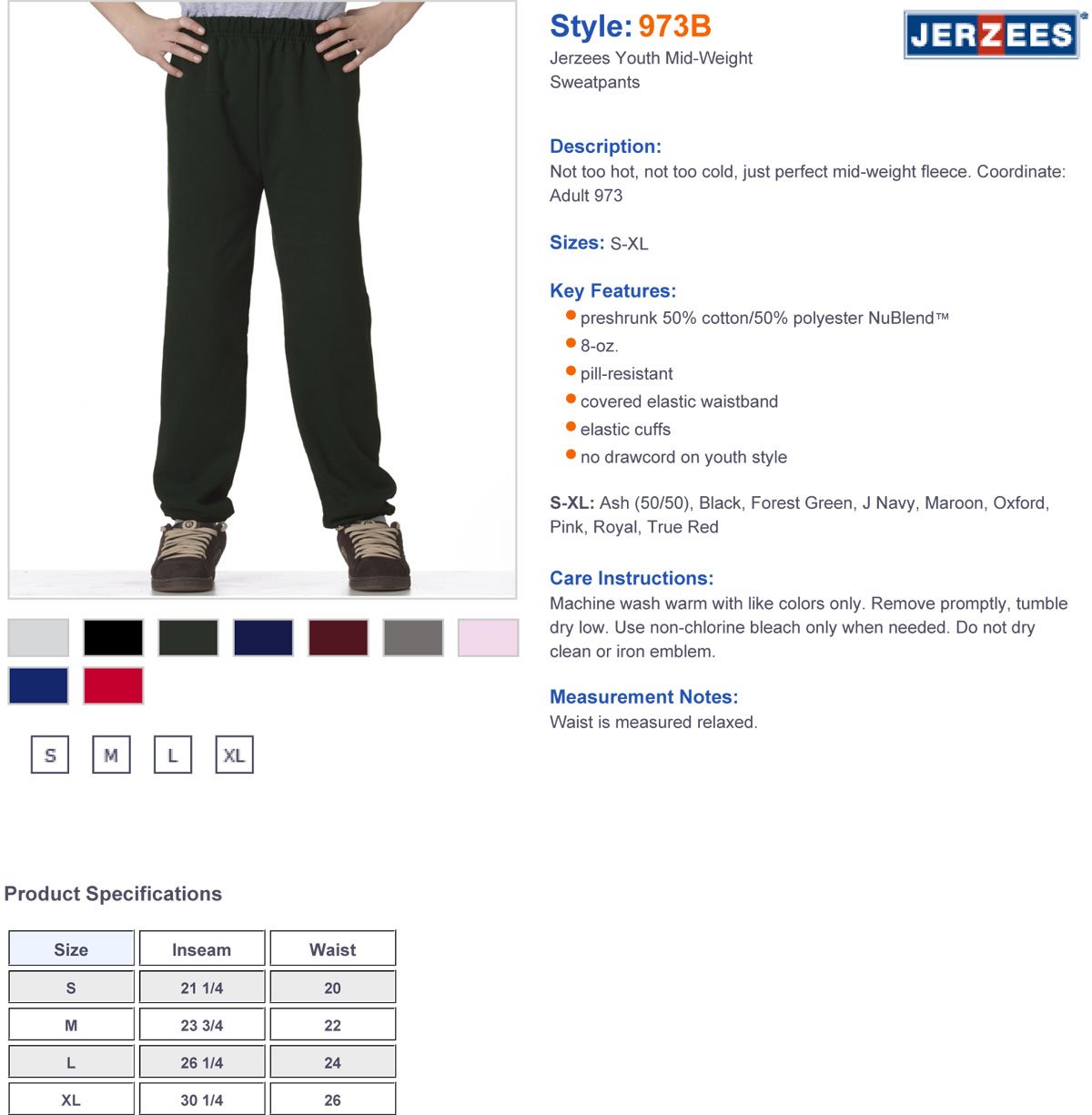 Jerzees NuBlend Fleece Joggers with Pockets, Relaxed Fit, Cotton Blend - Pantalones Deportivos Hombre