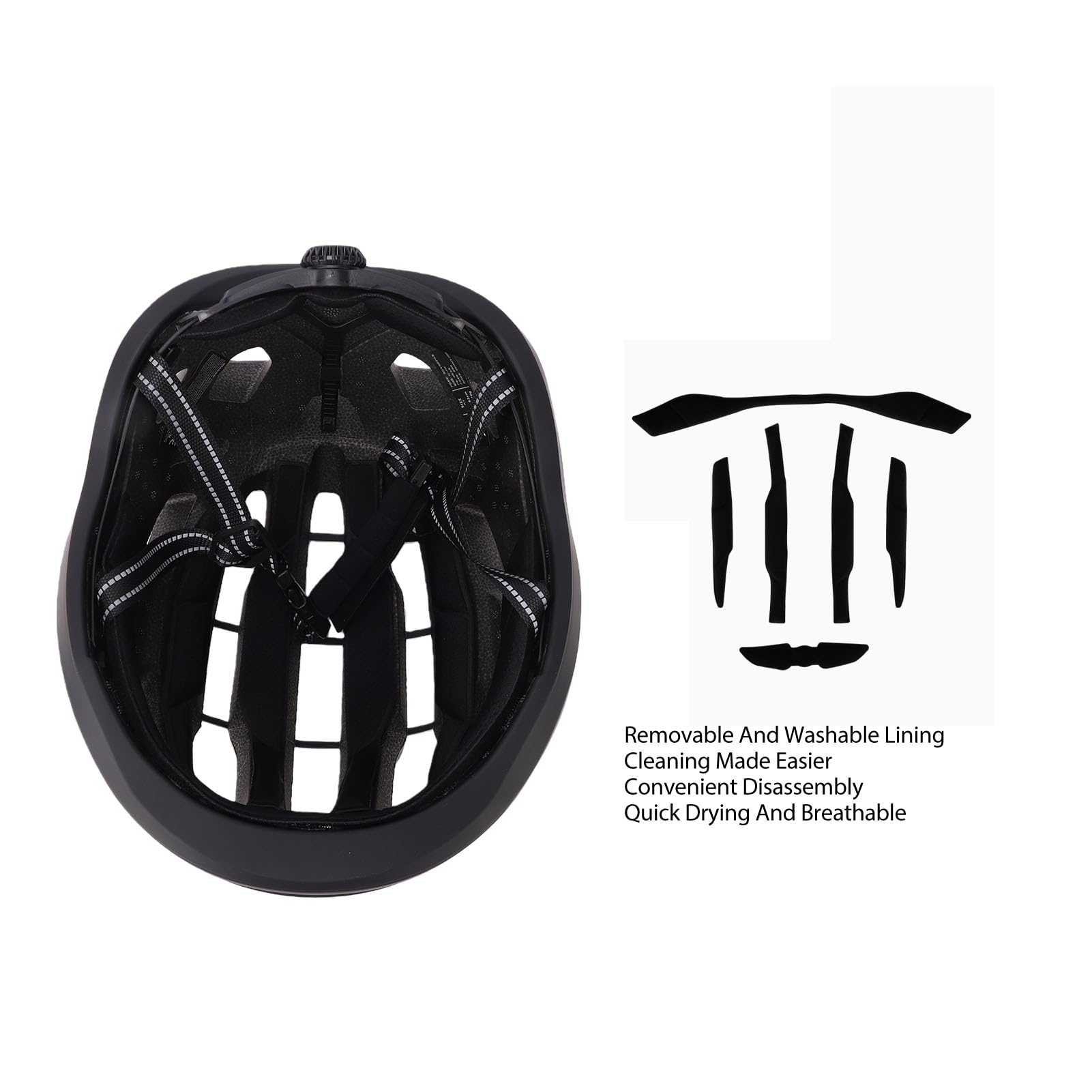 Casco Ciclismo Integrale Pieghevole, Casco da Bici Regolabile Testa Senza Cuciture con Fodera Lavabile Rimovibile per Mountain Bike Strada Uomini Donne