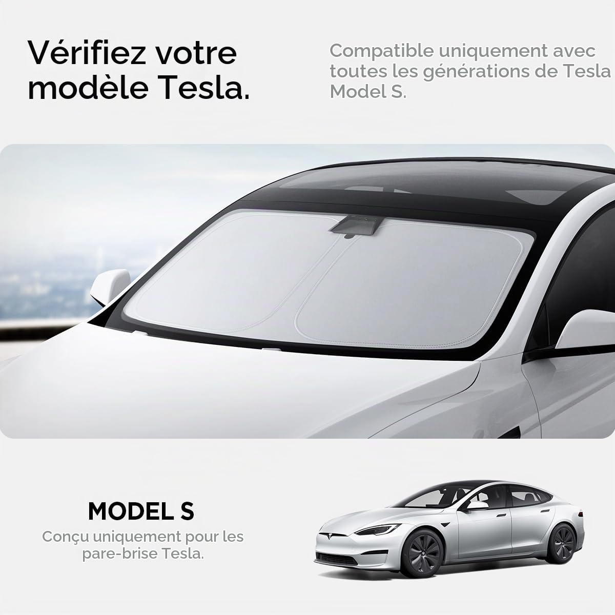 Spigen Tesla Pare-Soleil pour Pare-Brise Avant avec Pochette de Rangement