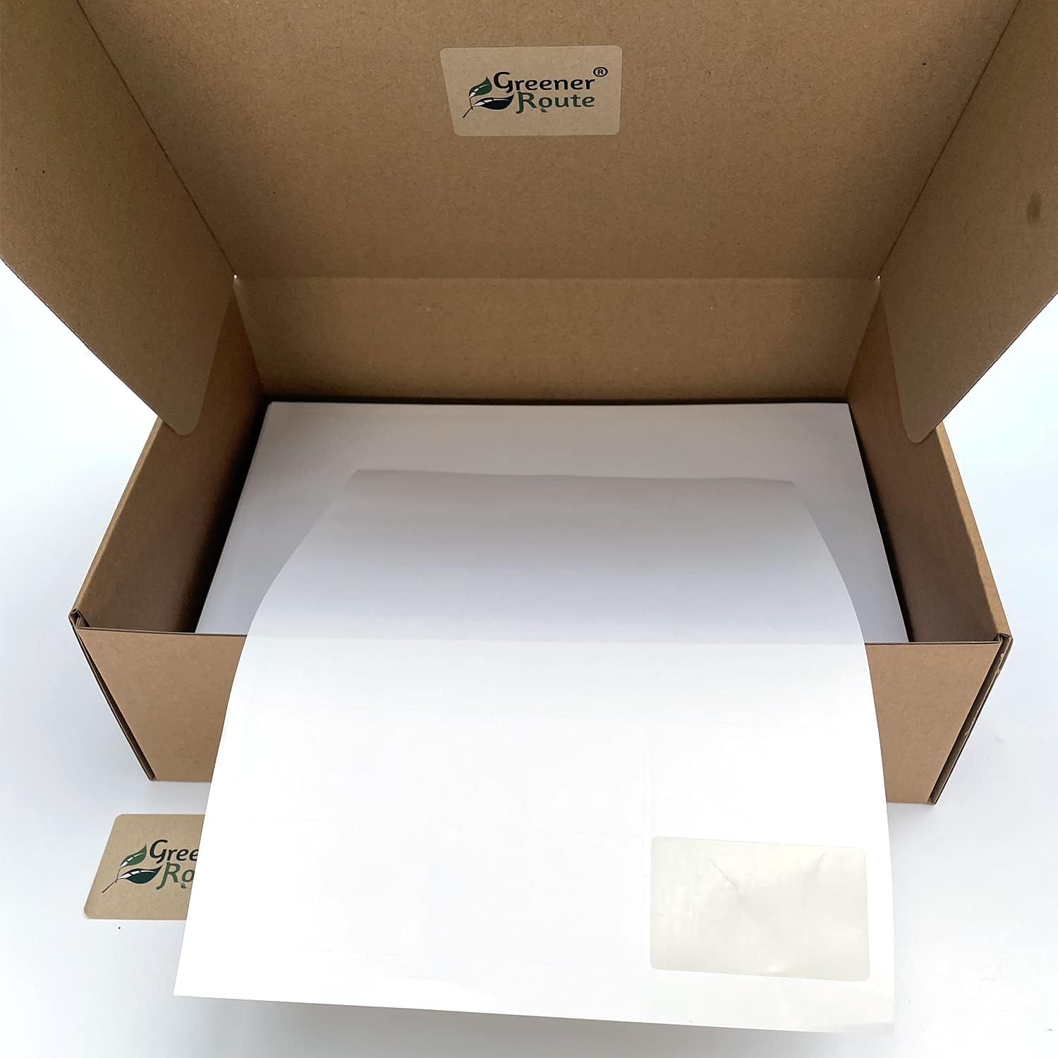 100 etichette autoadesive per indirizzi per foglio A4 (2400 etichette – 64 x 34 mm), Greener Route™, angoli curvi, etichette adesive ecologiche, multiuso (laser, fotocopiatrice, a