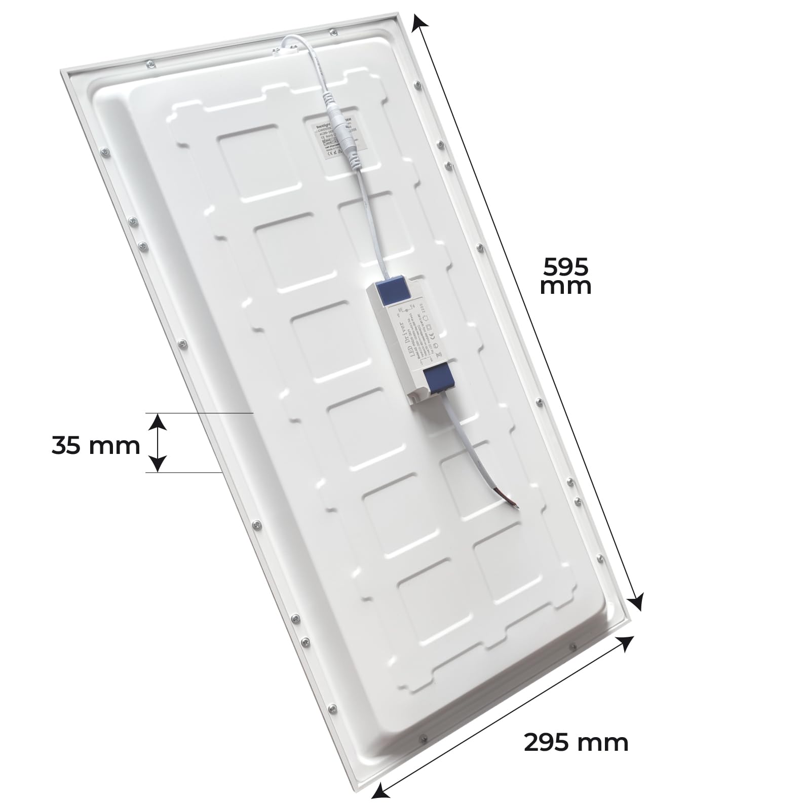 LED ATOMANT Confezione da 2 Pannello LED 60x30cm 36W, CCT (Selettore di Colore Bianco Caldo, Neutro e Freddo), 4000 Lumen, Driver incluso