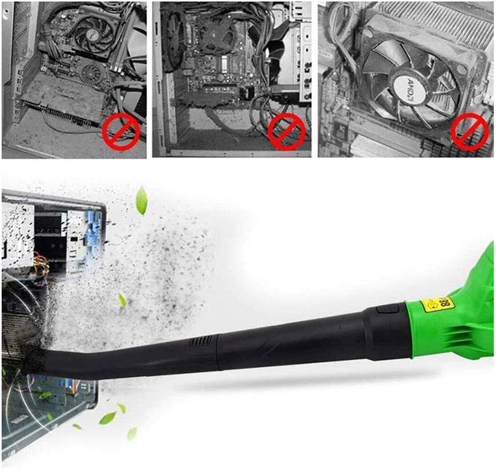 Convenient Cordless Leaf Blower, with 2.0Ah Battery and Fast Charger for Blowing Sucking Car Leaf Clearing Dust & Small Trash Hard to Clean Corner (Size : Battery2) ()