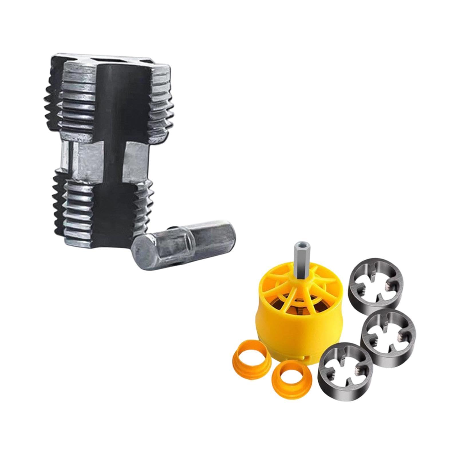 PVC Pipe Threader Kit Plumbing Tools for Electric Drill Supplies Accessories Style B-image-21