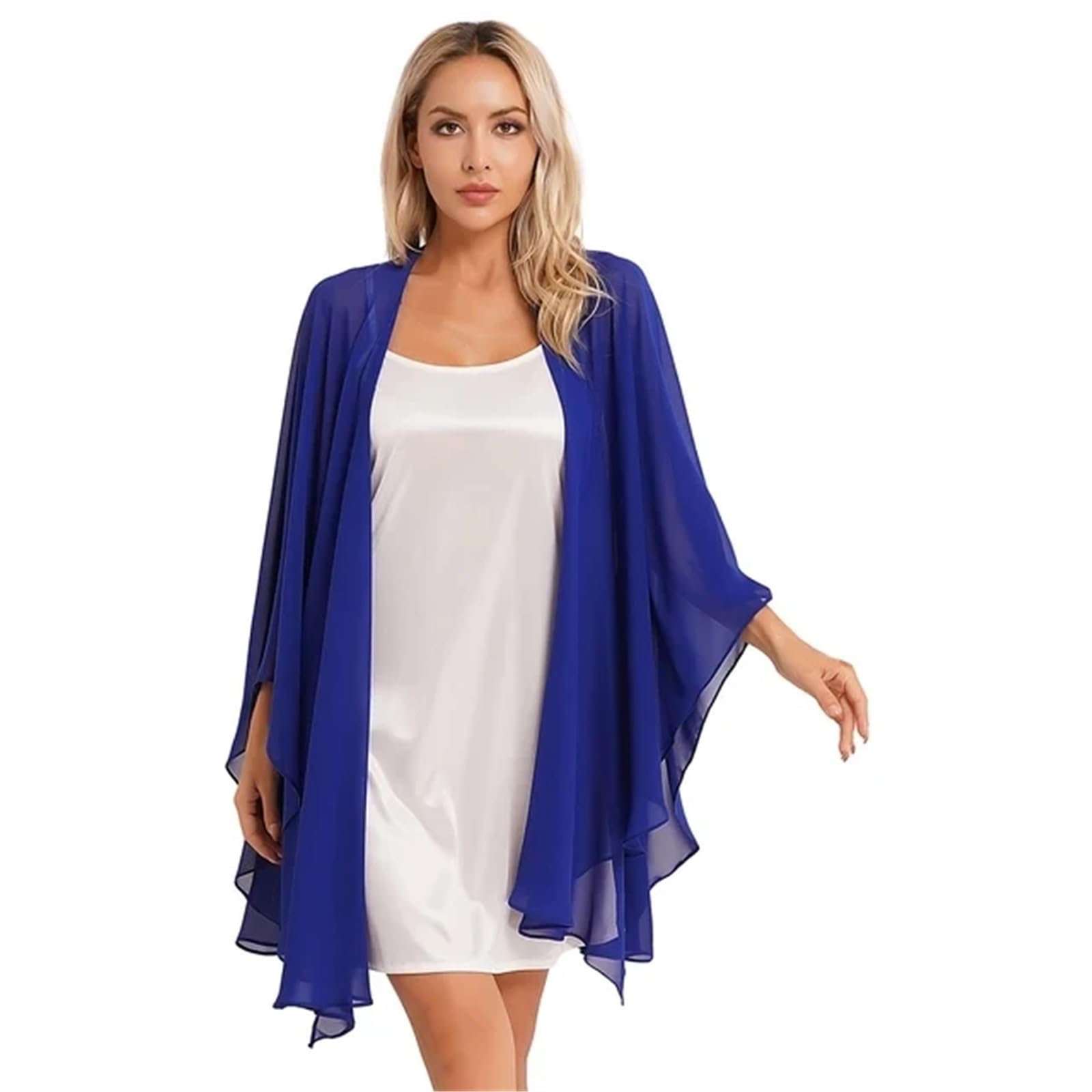 HEUchuan Wedding Dress Shawl Chiffon Women Lightweight Capes Wedding Bridal Wraps(Color3)