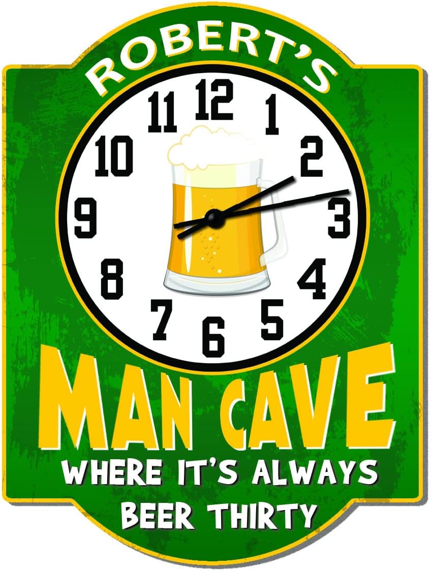Personalized Beer Thirty Garage Clock Sign from