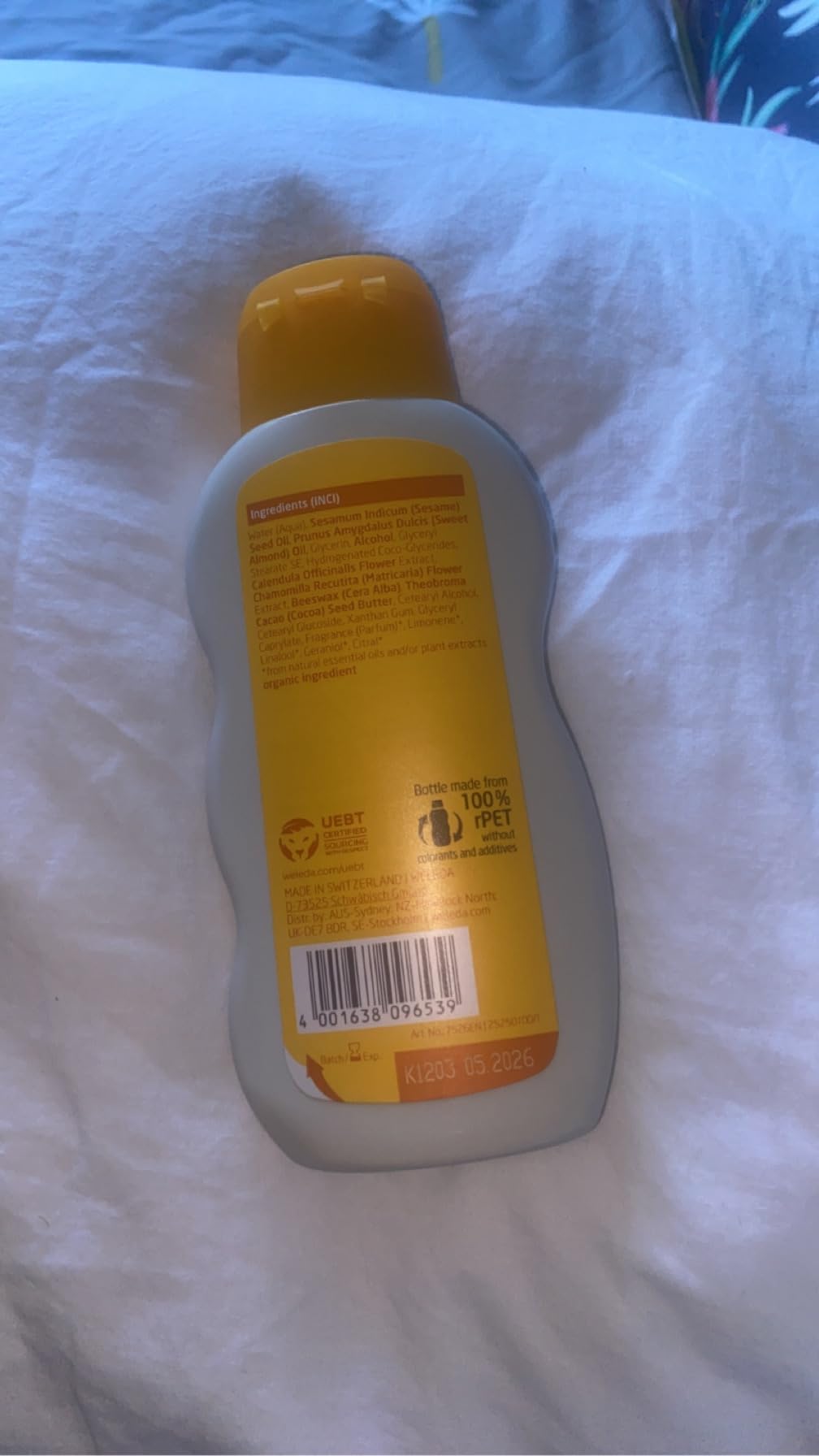 Weleda Baby Calendula Comforting Body Lotion, Plant Rich Moisturizer with Calendula, Chamomile, Sweet Almond and Sesame Oils, 6.8 Fl Oz
