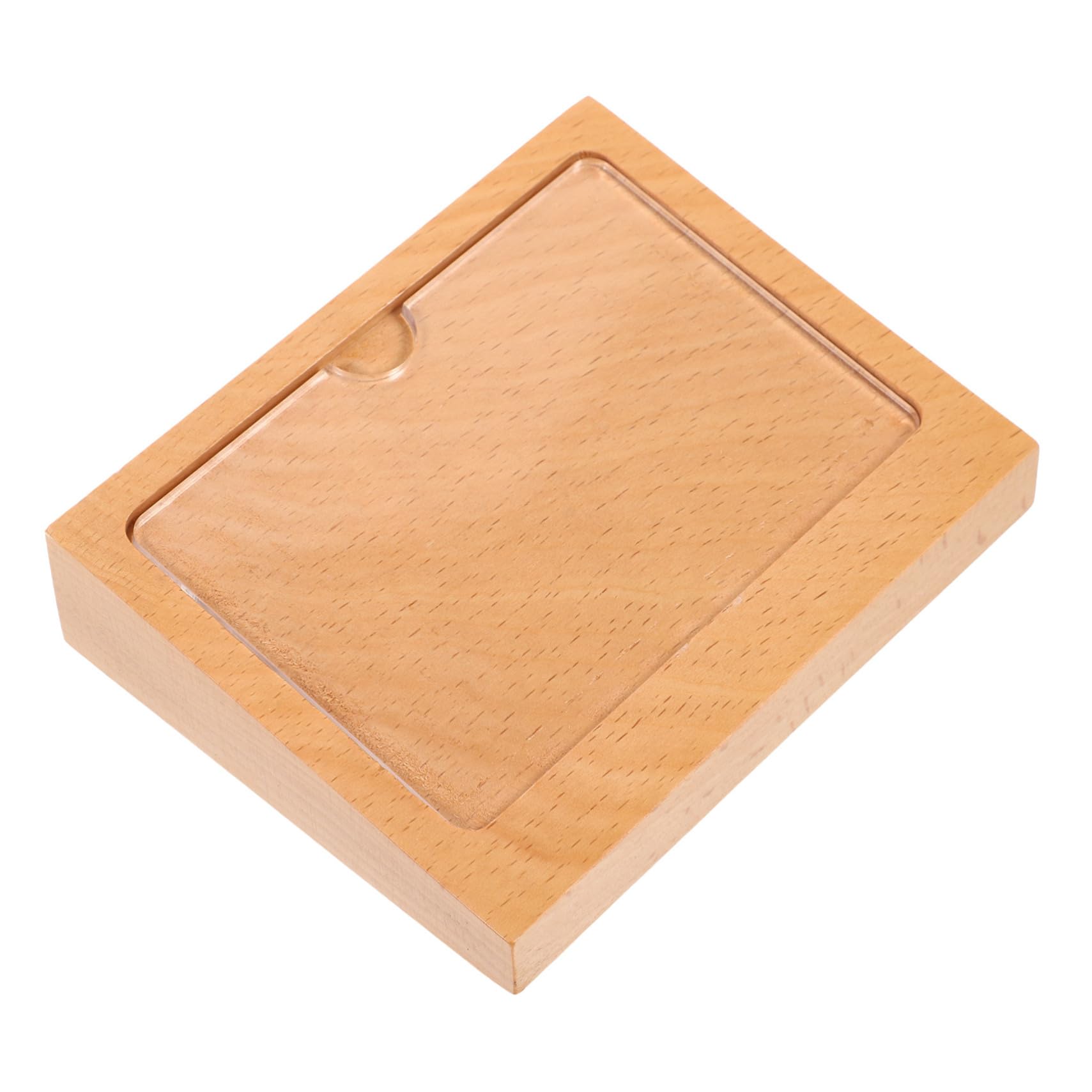 MAGICLULU 4 Piezas Soporte de Carteles de Madera Premium para Mesas Expositor de Precio y Menús Base y Panel Transparente para Restaurantes y Tiendas
