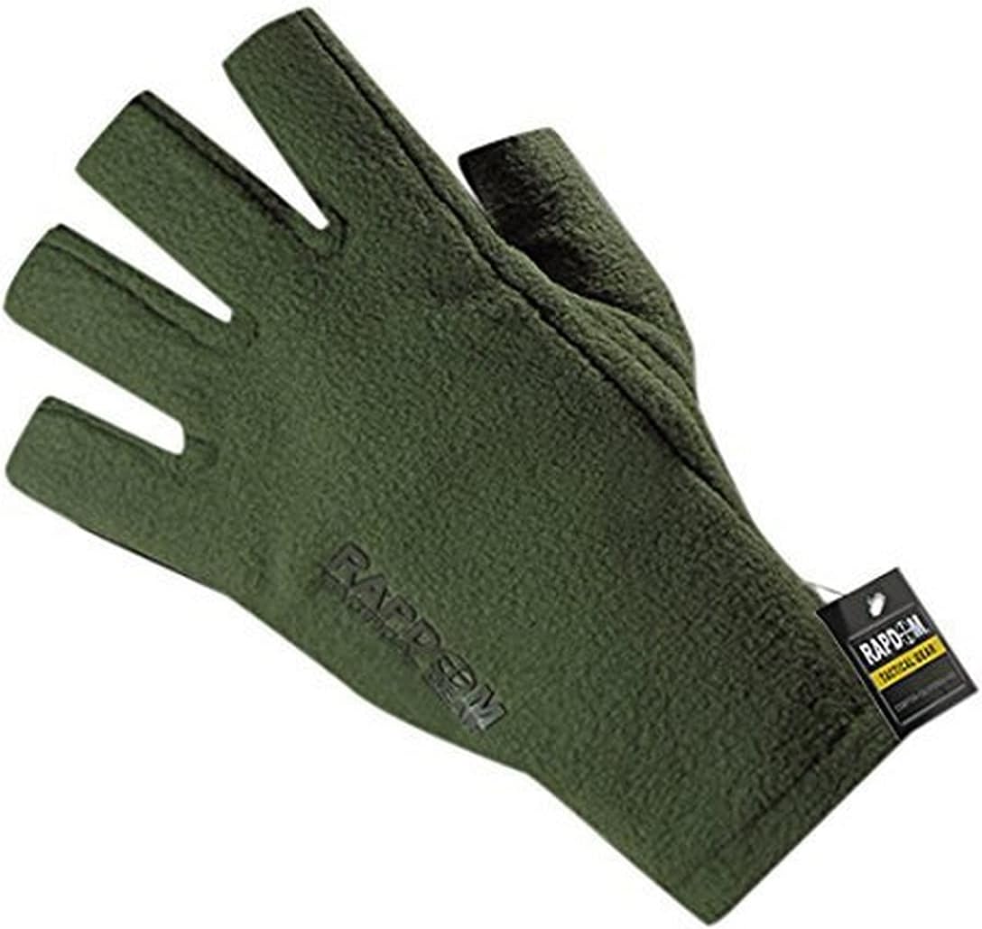 RAPDOM Tactical Polar Fleece Half Finger Gloves : Sports & Outdoors