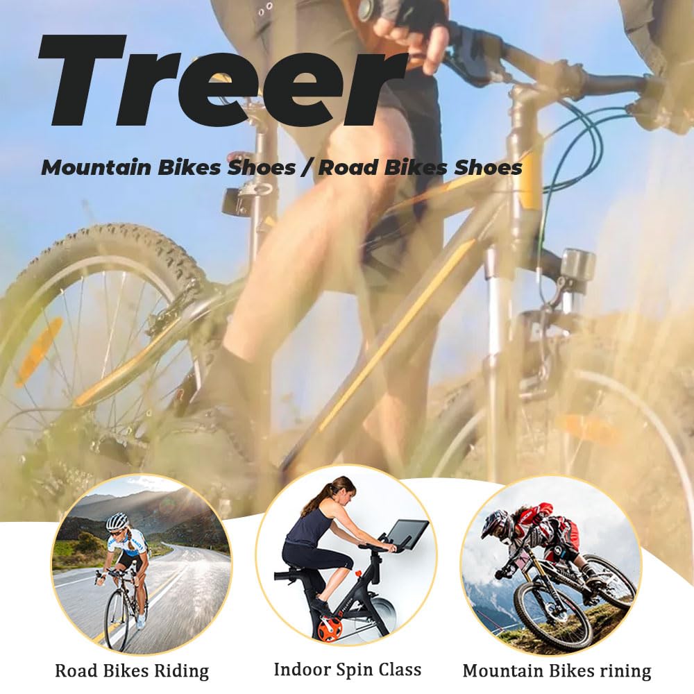 Zapatillas Ciclismo Montañ Sin Cala, Zapatos Bicicleta Montaña Hombre Calzado Bicicleta, Zapatillas de Ciclismo Base Goma Antideslizante Ligeros, 36EU-47EU