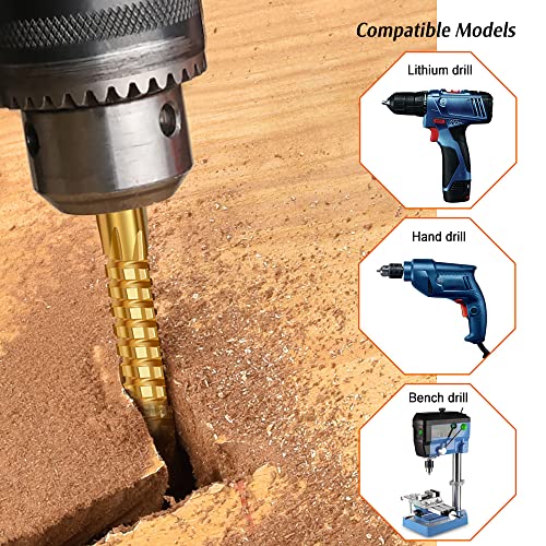 12Pcs Twist Drill Bit Set, Titanium Drill Bits, Hss Jobber Drill Bits, Metal Drill Bits For Wood Spiral Router Bits For Carpenter Cutting Wood #TOP5
