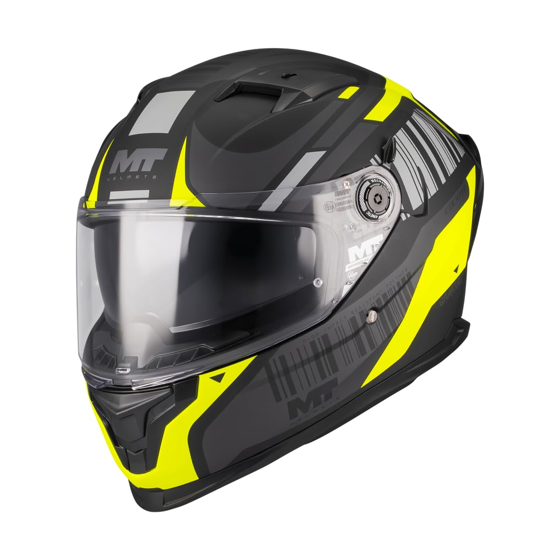 MT Helmets Braker SV, Casco Moto Integral Deportivo, Visor Solar Retráctil, Pantalla de Extracción Rápida Patentada, Spoiler Aerodinámico y Preparado Intercomunicador UCS, Homologado ECE 22.06 & DOT