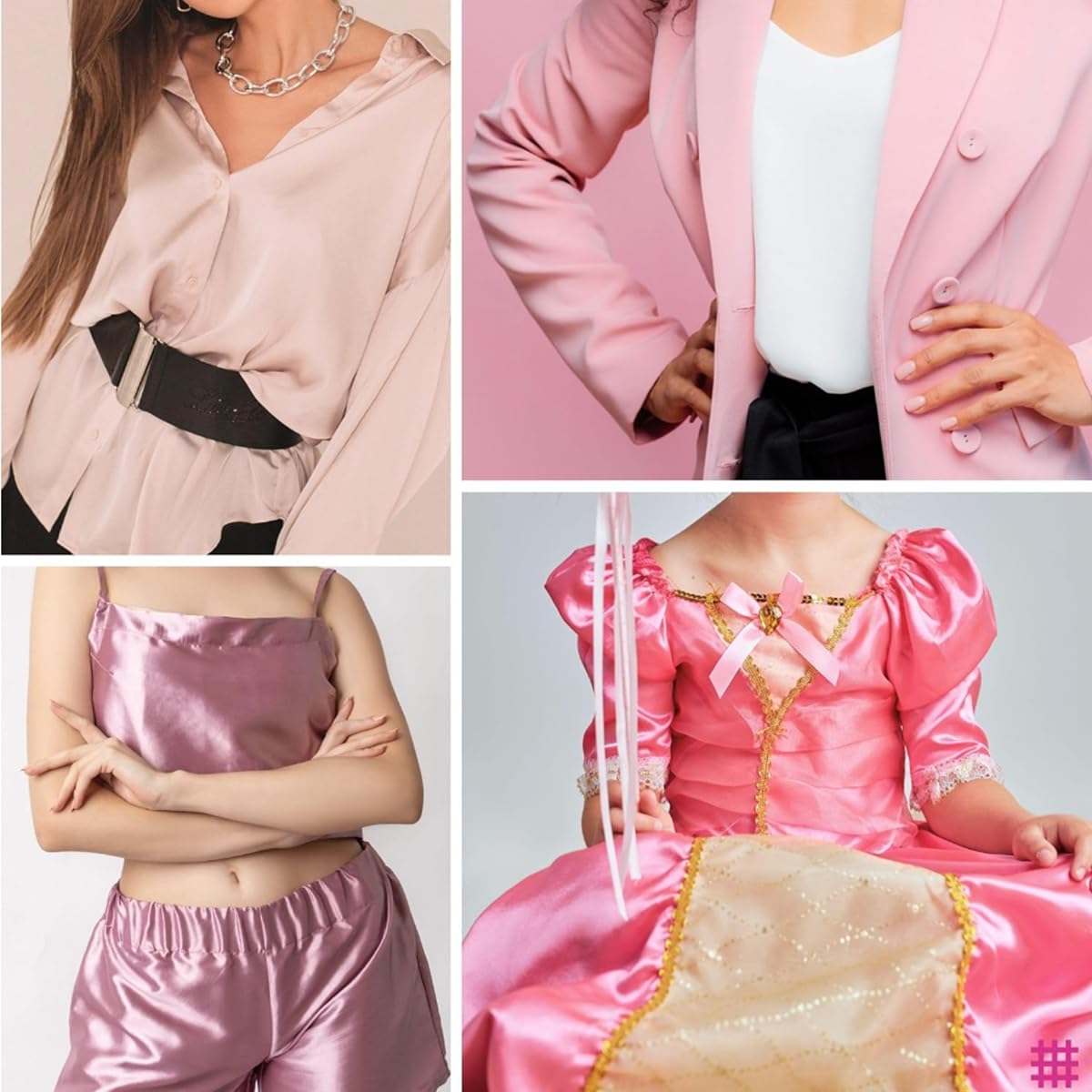 Tissu de doublure en satin au mètre - Tissu en polyester doux - Tissu en coton à coudre - Couleur unie - 28 couleurs - Pour robes, vestes, manteaux, pantalons, jupes, meubles - Crème - 10