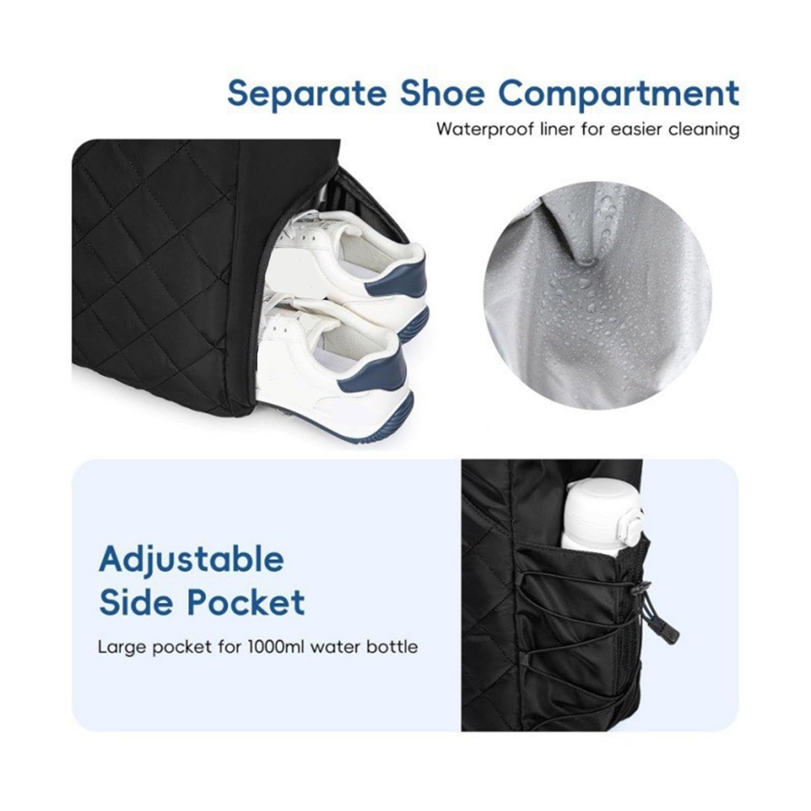 Bolsa de tenis para mujer y hombre, bolsa deportiva grande, 2 raquetas para pickleball, pádel y bádminton