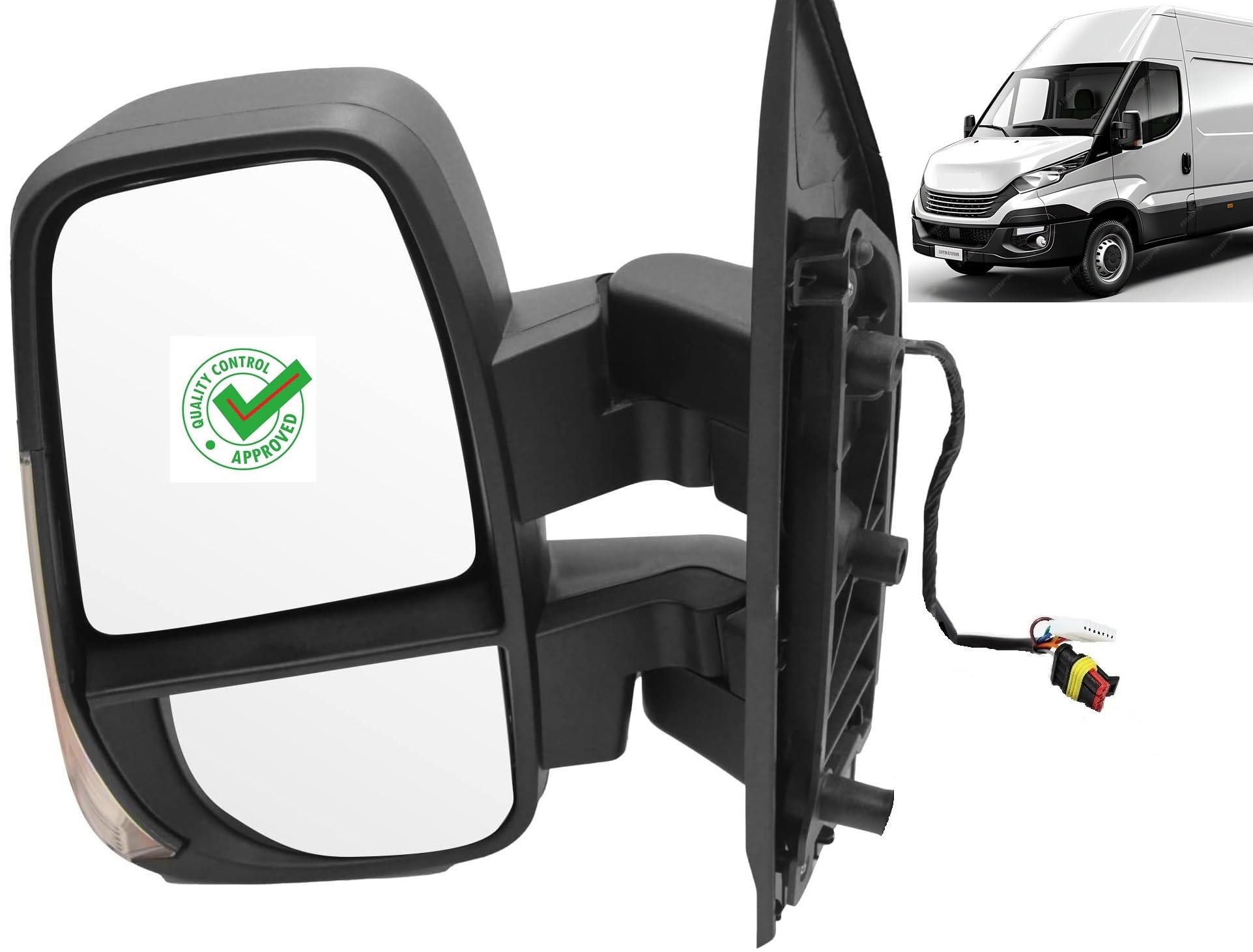 ELETTRICO SX SPECCHIO DAILY DA 2014 IN POI ELETTRICO Specchietto Retrovisore Termico Sinistro Con Sonda di Temperatura specchio SX
