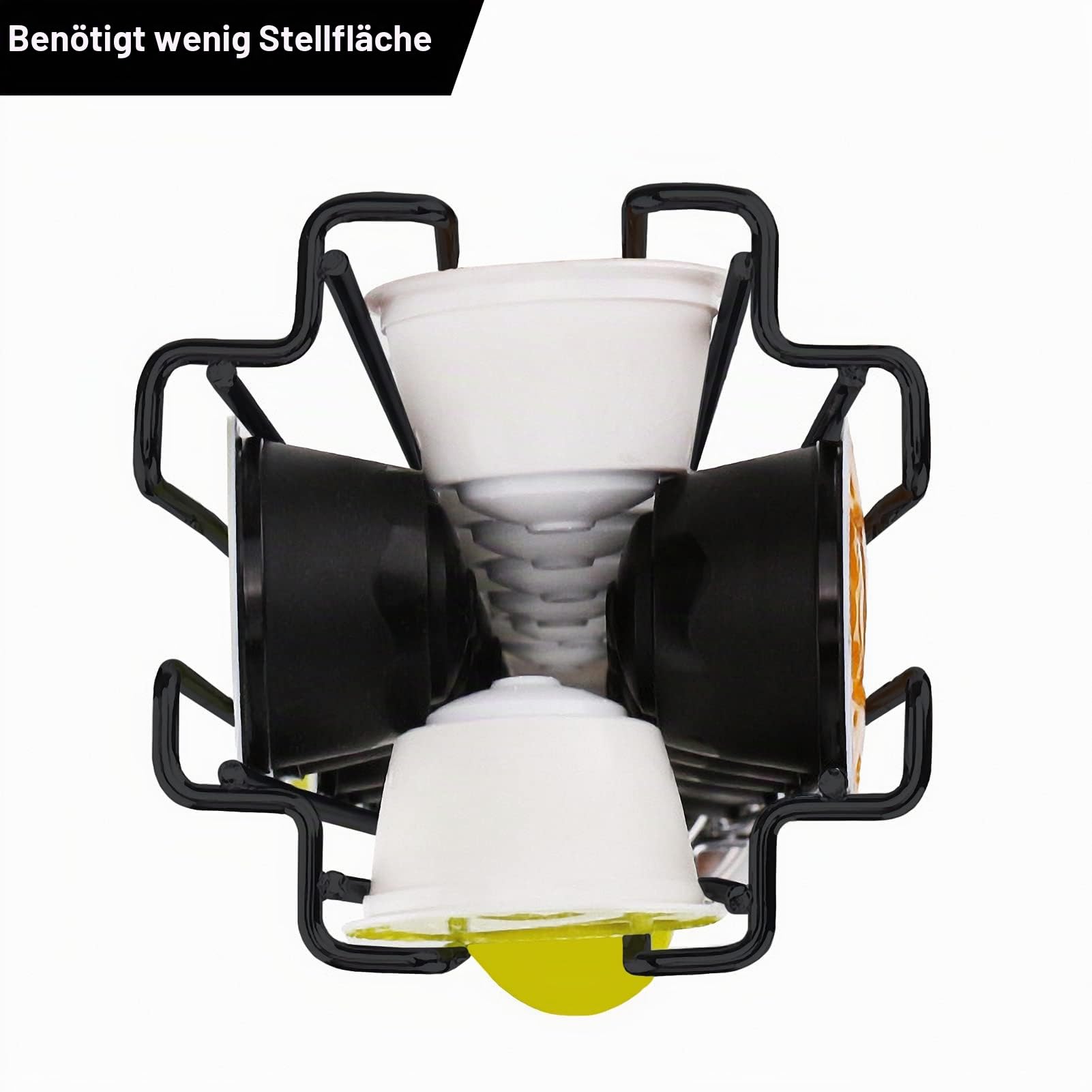 XIAPIA Dolce Gusto Kapselhalter (32 Stück) Drehbar Kapselständer zur Aufbewahrung von Kaffeekapseln, Schwarz