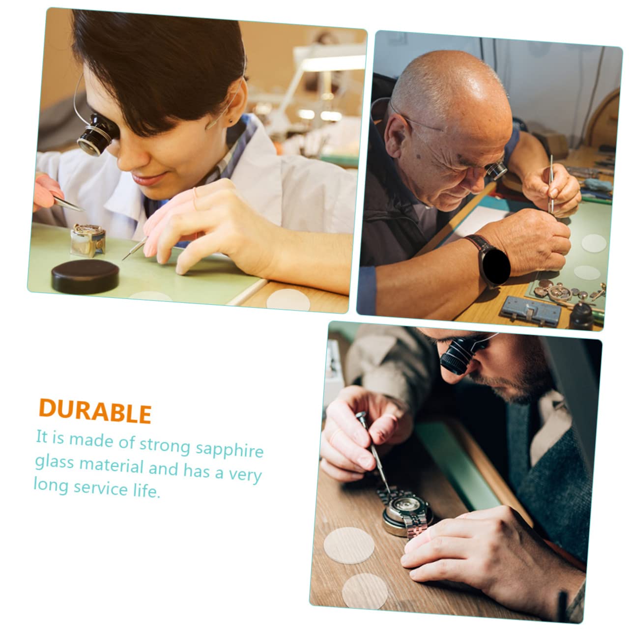 SHERCHPRY Lente De Reloj Pantalla Plana Reparación De Relojes Inteligente Mira La Cúpula De La Lente Caja De La Pantalla del e Plana Cristal De Transparent