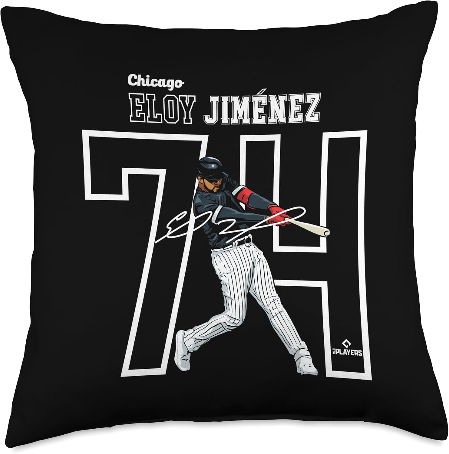 Eloy Jimenez | Chicago Baseball Players | MLBEJZ3004 Throw Pillow