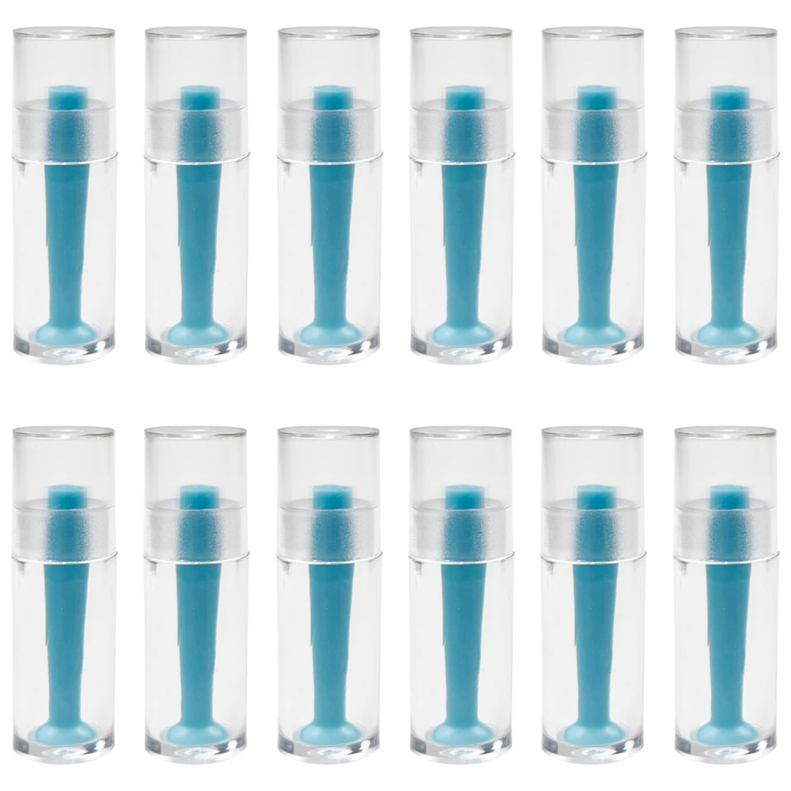 Paquete de 12 herramientas de silicona para quitar lentes de contacto rígidas, aplicador de lentes esclerales rígidas con ventosa, color azul.