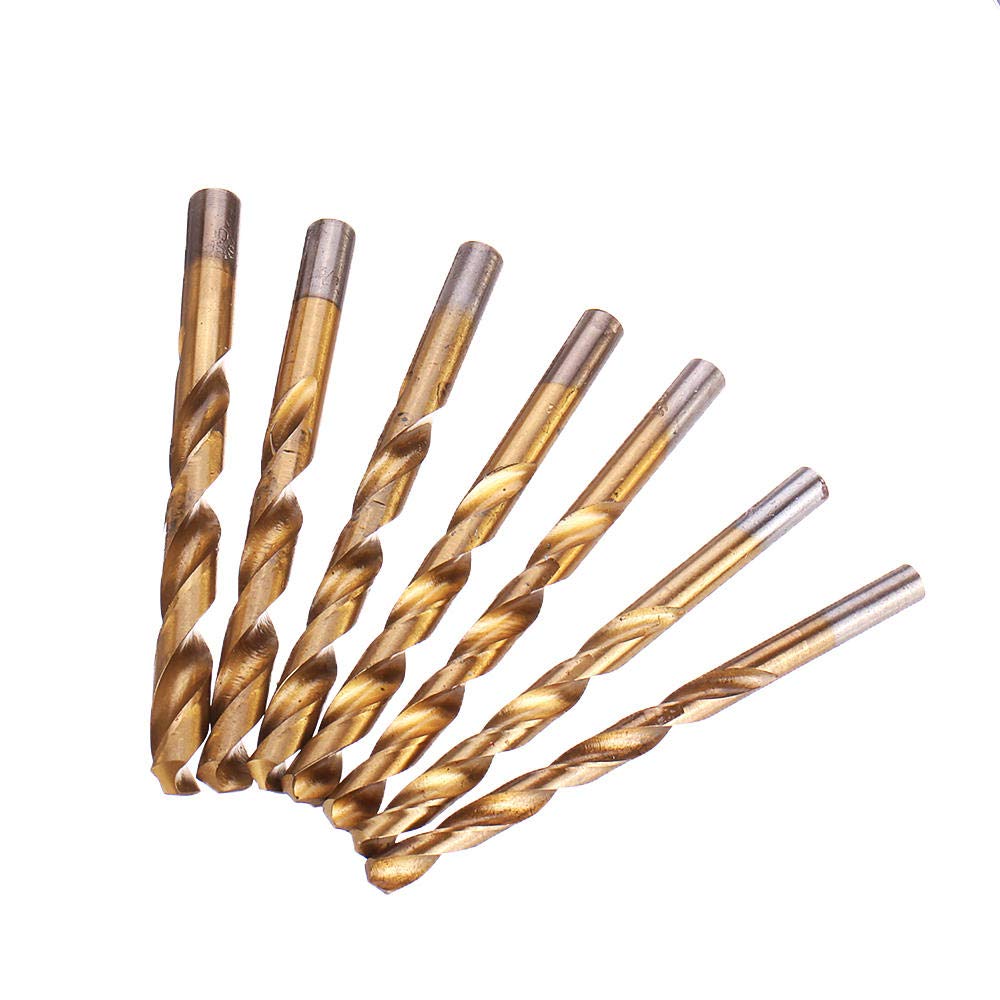 19 szt. M2 HSS 6542 zestaw wierteł spiralnych 1-10mm wiertło powlekane z metalowym pudełkiem do wiercenia w drewnie i metalu