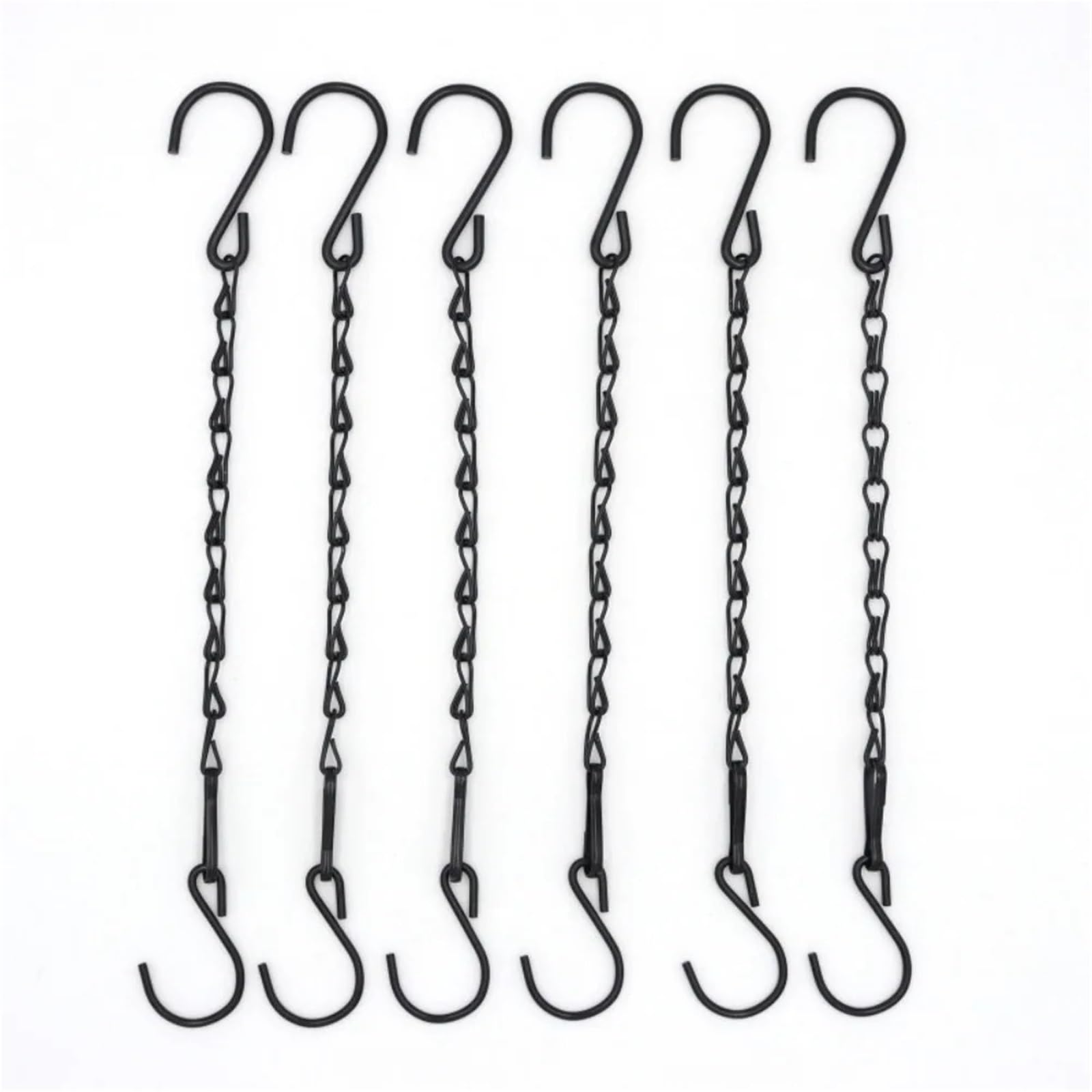 SQQCREATO Hanging Basket Chains 10Pcs Twisted Double Hook Hanging Baskets Chains 25cm Flower Pot Hanger Chain Iron Adjustable Garden
