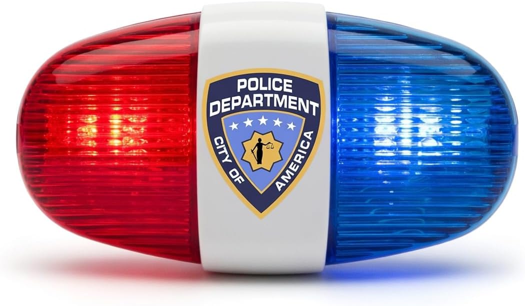 Kids Tech Bike LED light - Police Sound Light Electronic Horn - Bicycle Siren, 5 LED Light 4 Sounds Trumpet light, Multi Color, 5.11 x 2.9 x 1.4in. (13 x 7.5x 3.5cm)