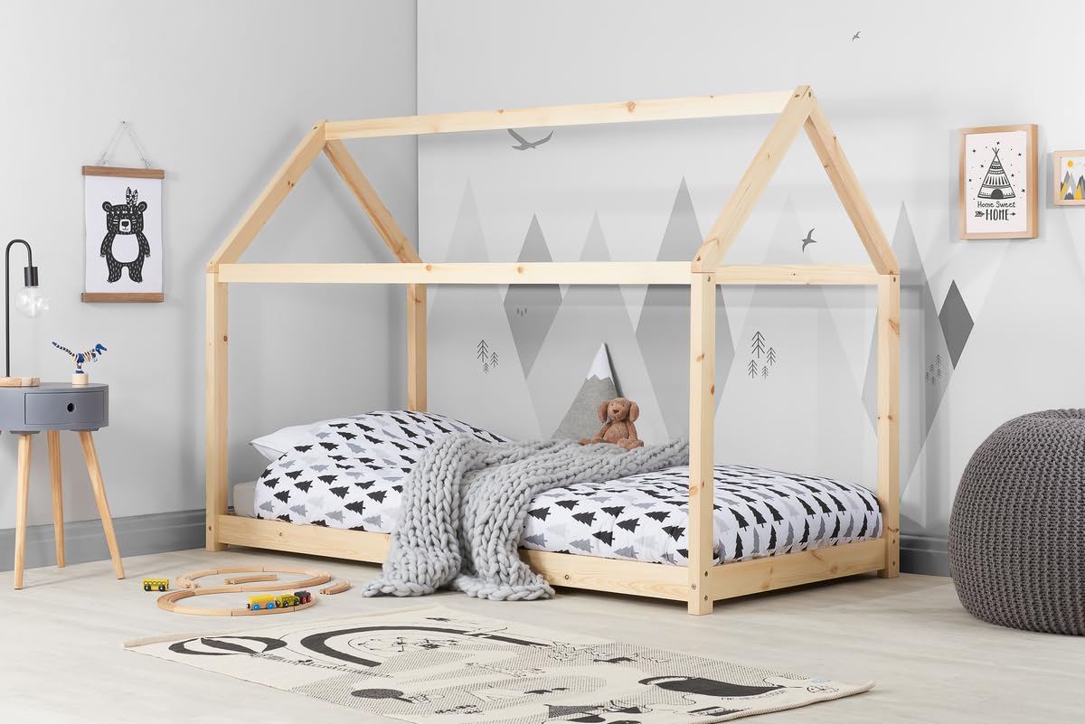 B&Q -  House Single Bed Frame In Pine