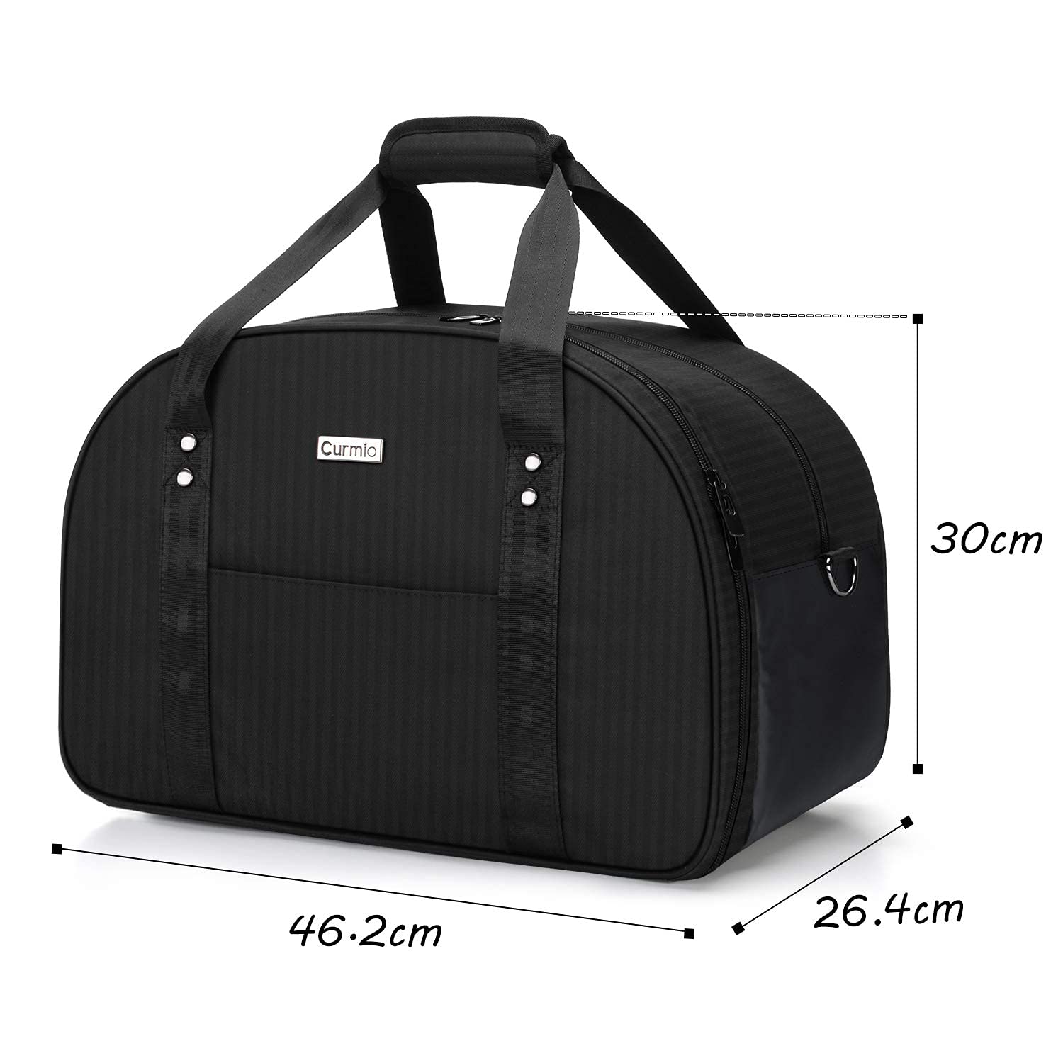 CURMIO Cocktail Sets Aufbewahrungstasche, Barkeeper Tasche, Tragbare Reisetasche für Cocktailmixer Set, Cocktail Shaker, Eiszange, Rührlöffel und Korkenzieher, (LEERE TASCHE), Schwarz