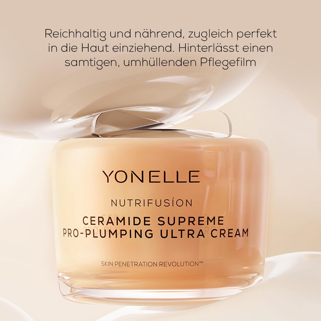 YONELLE Gesichtscreme Damen mit Ceramiden - Gesichtspflege Damen - Hydratisierende Pflege Creme - Feuchtigkeitscreme Gesicht - Nacht- und Tagecreme für reife Haut - 55ml