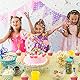 iZoeL Tortendeko Einschulung Mädchen Rosa Schulkind Girlande Schulanfang Kuchendeko Zuckertüte Kuchen Deko ABC 123 Ballon Tortenaufsätze Torten Cupcake Muffin Topper