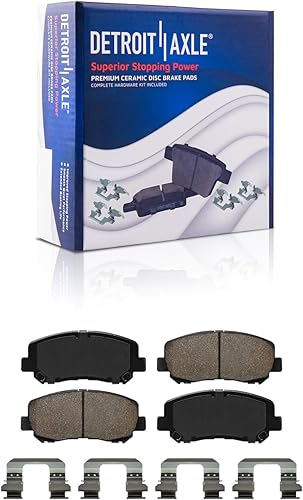 Miniatura 232 de Detroit Axle - Rotores de disco delantero de 10.827 in + pinza de freno lateral del pasajero de repuesto para Toyota RAV4 Prius V Lexus HS250H Scion